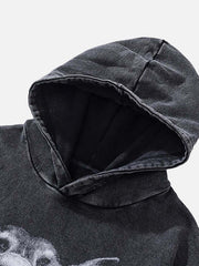 Dark Series Doberman Print Hip-Hop Old Hoodie