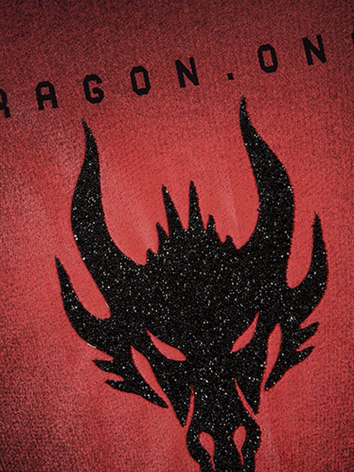 Dark Style Dragon Print Tee