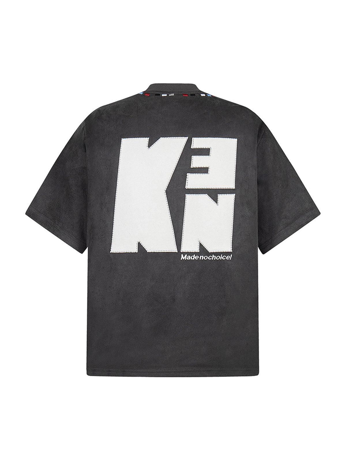 Embroidered Neckline Oversized T-Shirt