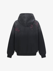Street Dark Wasteland Distressed Washed Dirty-Dye Hoodie