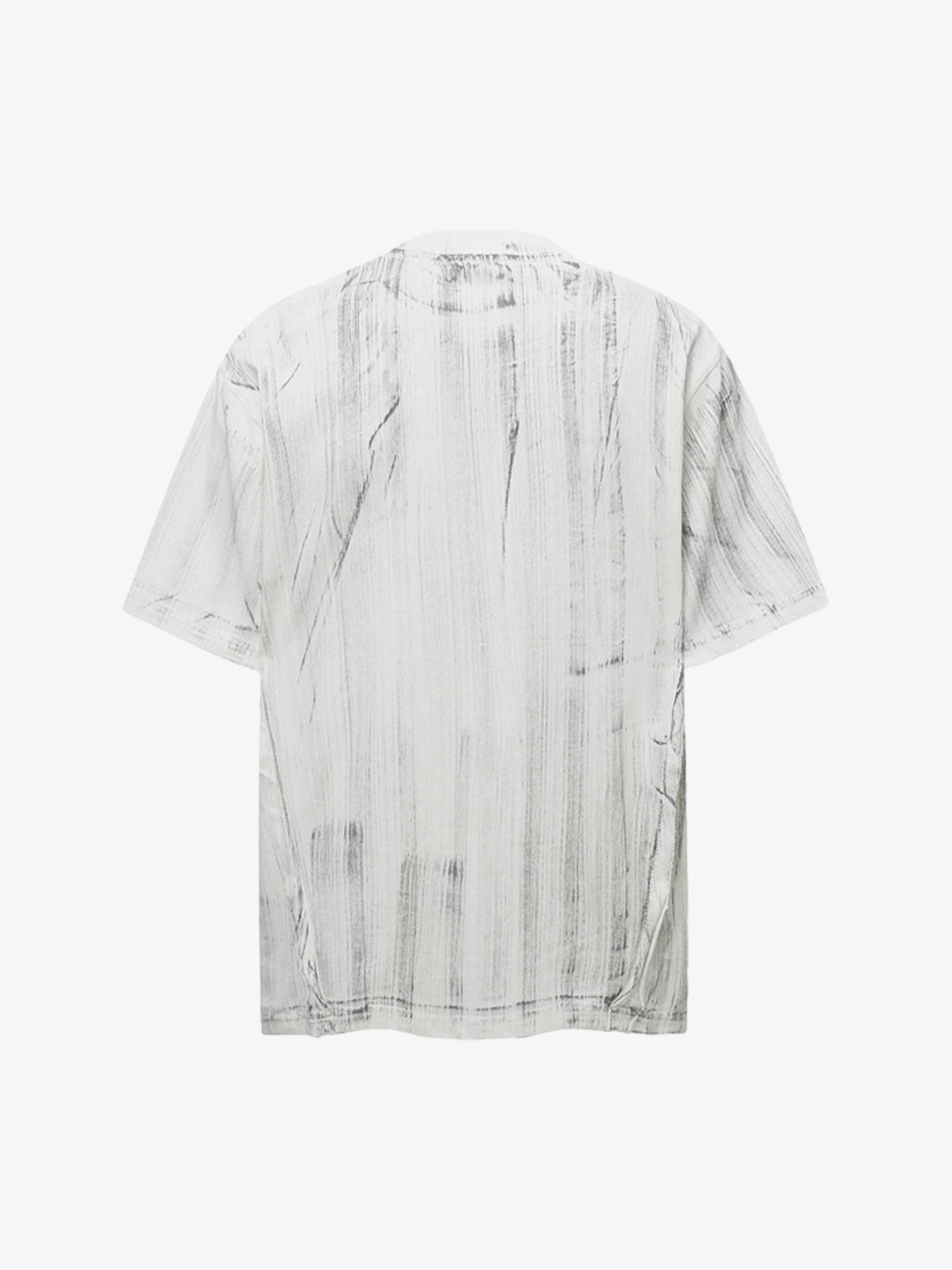 Painted Distressed Print Short-Sleeved T-Shirt
