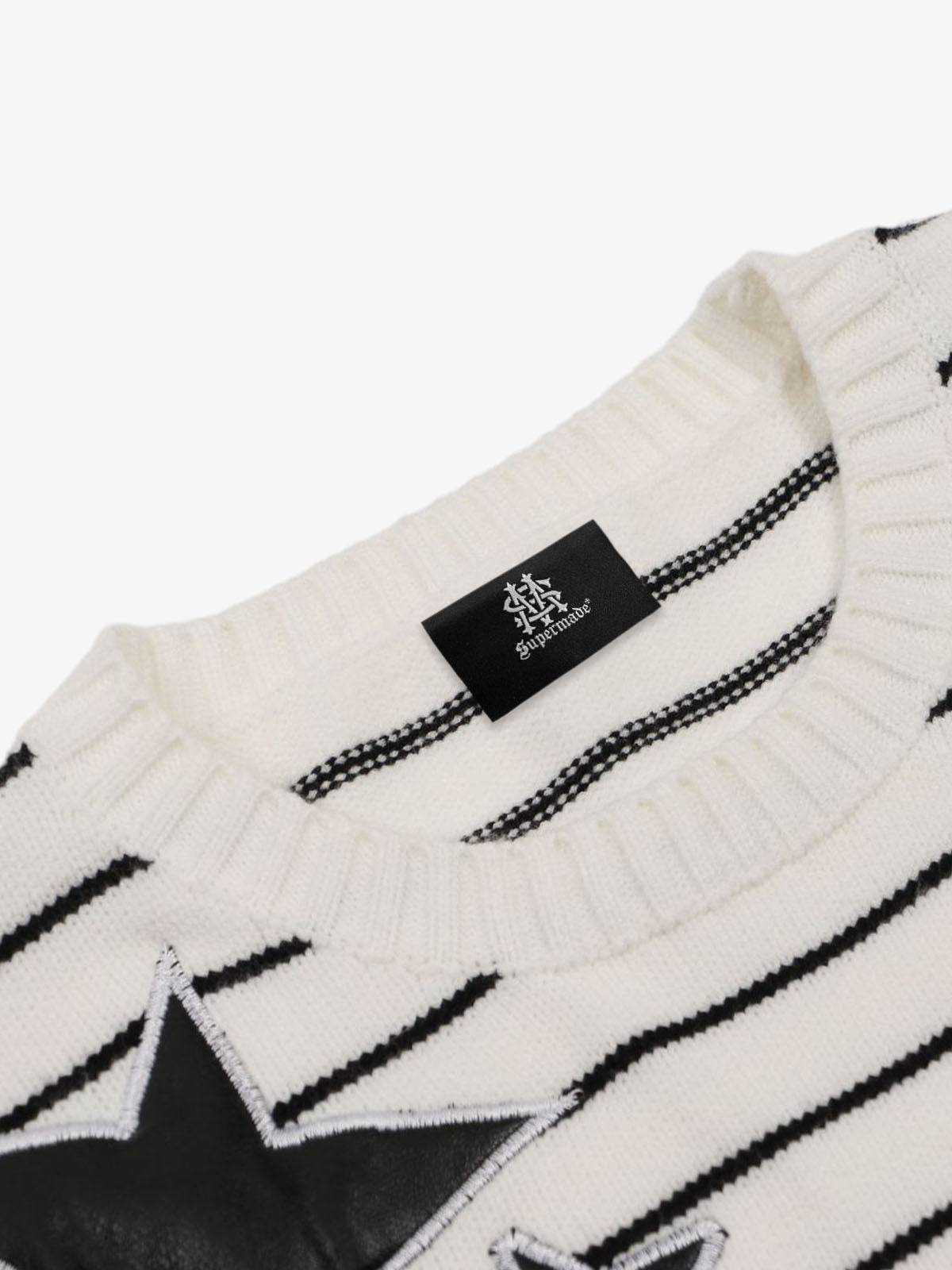 Striped Star Jacquard Loose Knitted Sweater