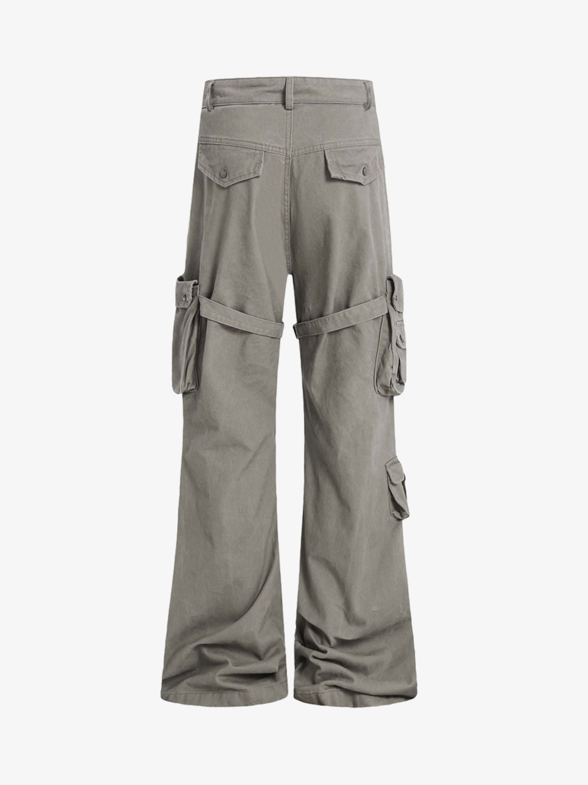 Multi-Pocket Cargo Flared Pants