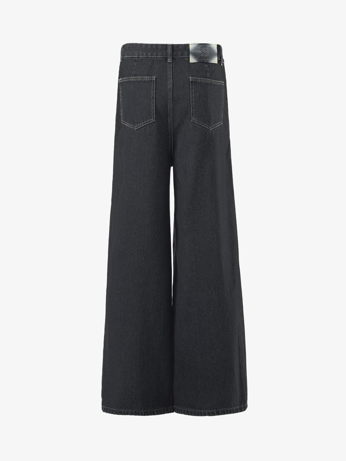 Retro Pleated Denim Baggy Jeans