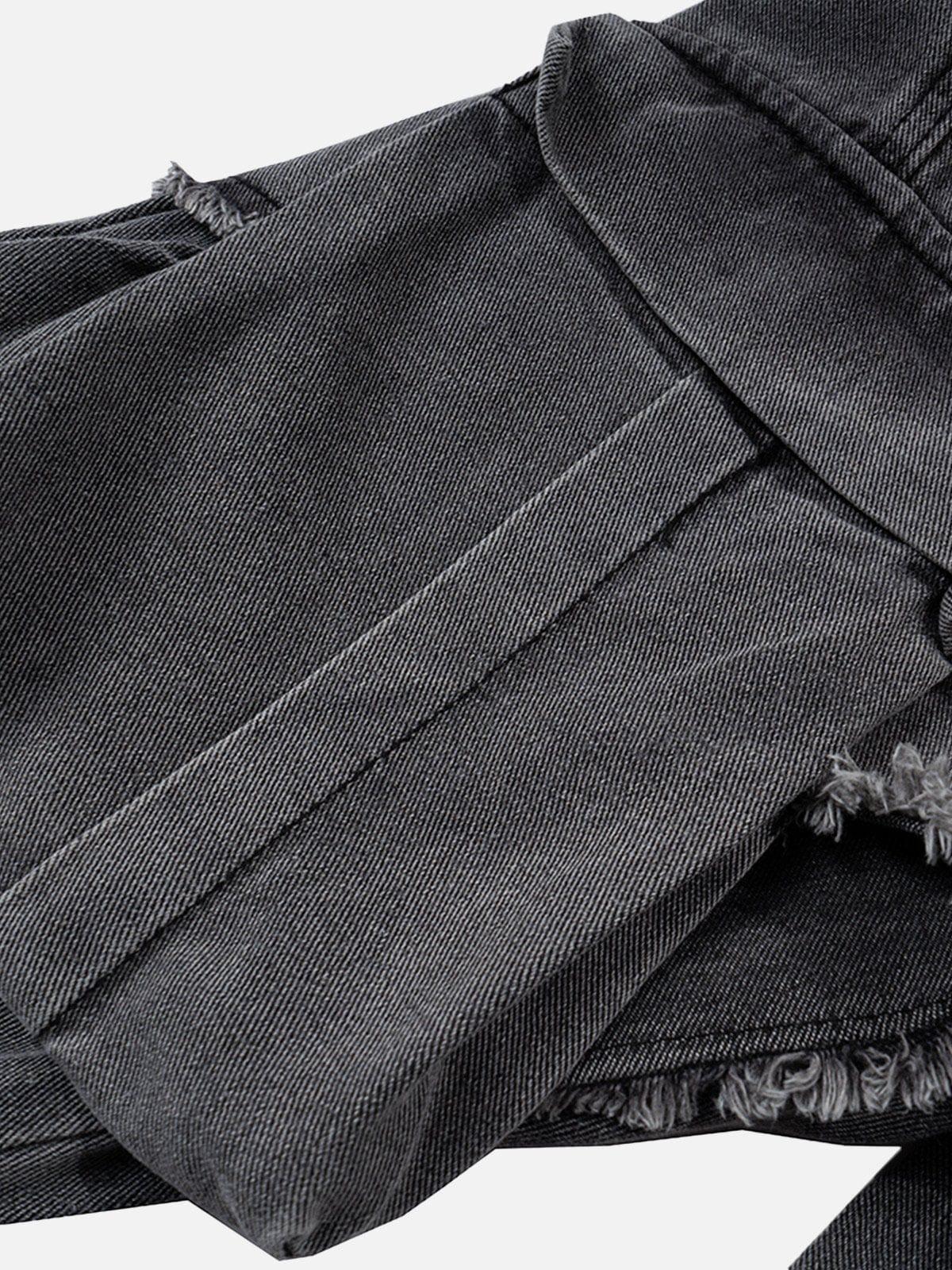 Deconstruct Fringe Big Pocket Jeans
