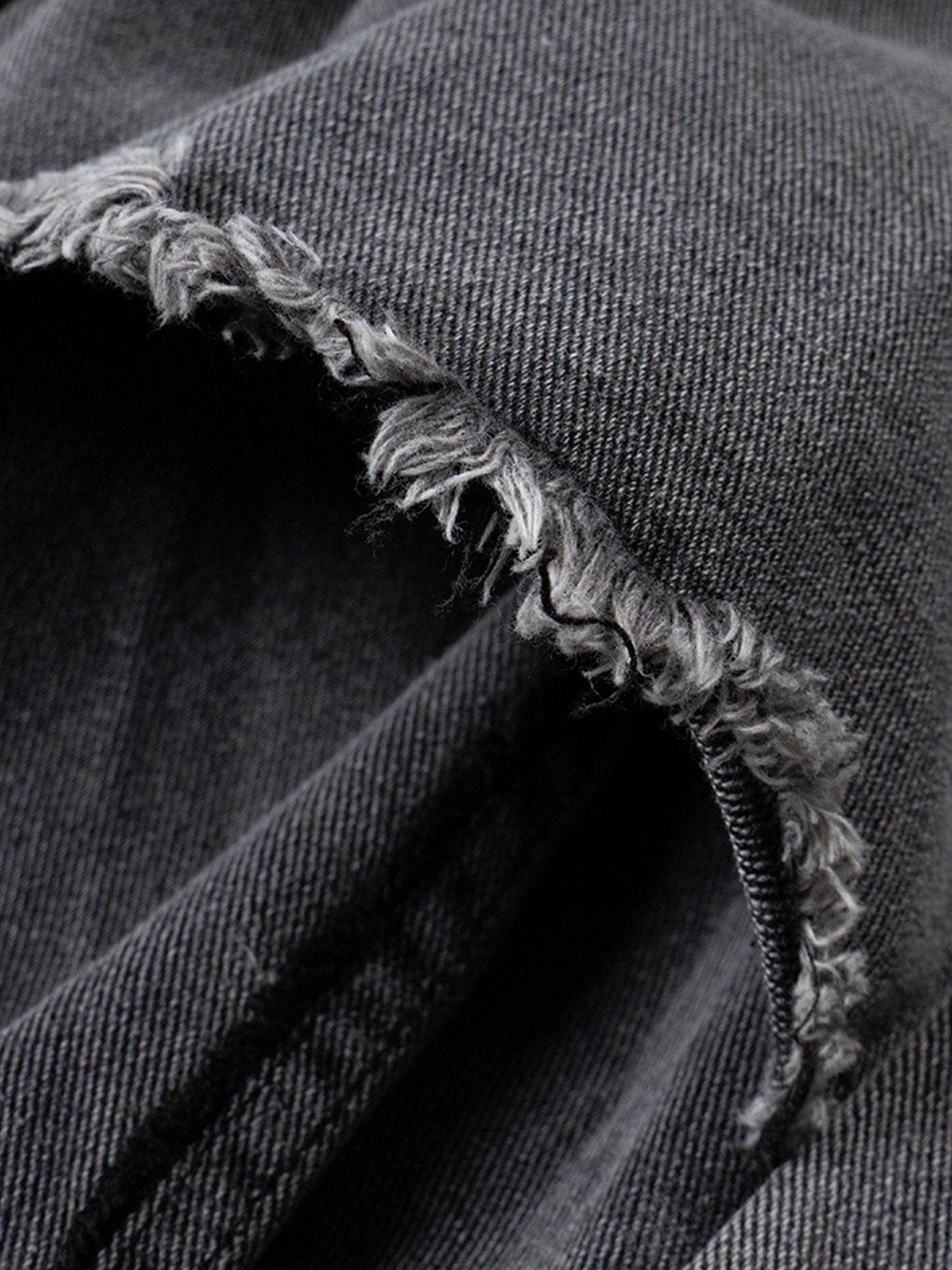 Deconstruct Fringe Big Pocket Jeans