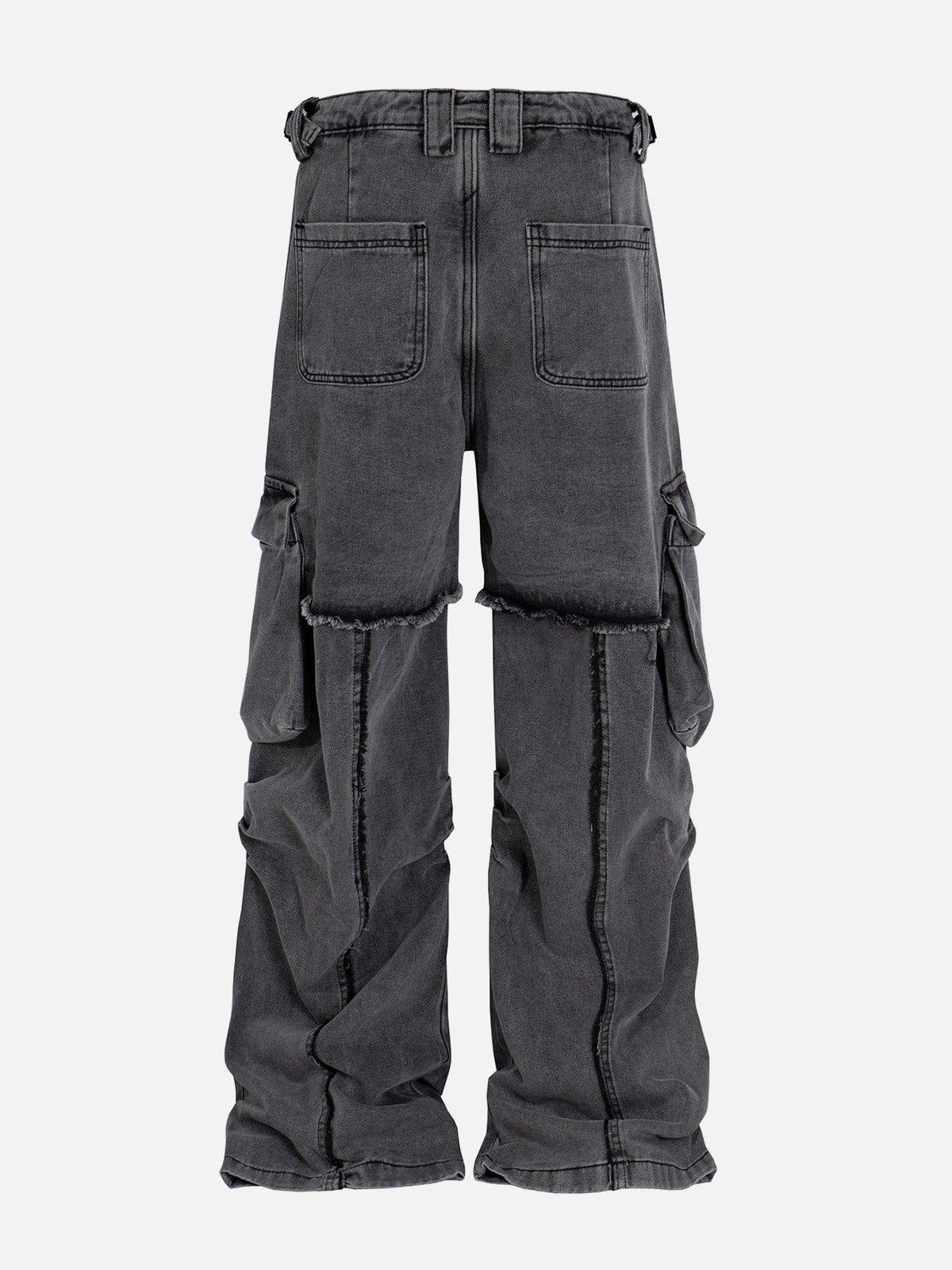 Deconstruct Fringe Big Pocket Jeans