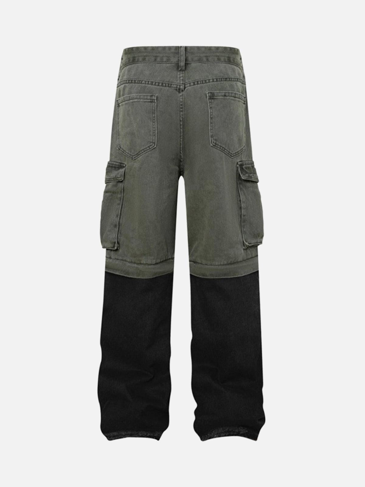 Deconstructed Detachable Split Cargo Jeans