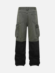Deconstructed Detachable Split Cargo Jeans