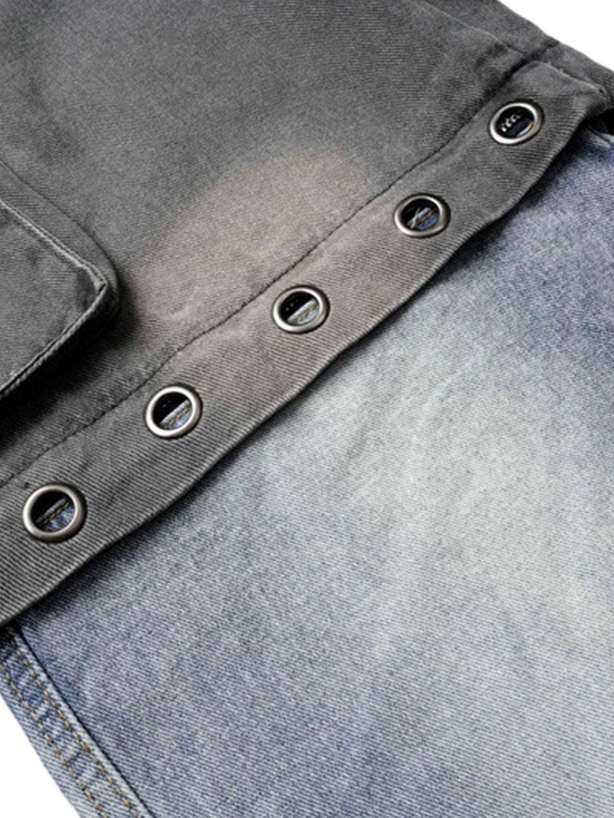 Deconstructed Detachable Split Cargo Jeans
