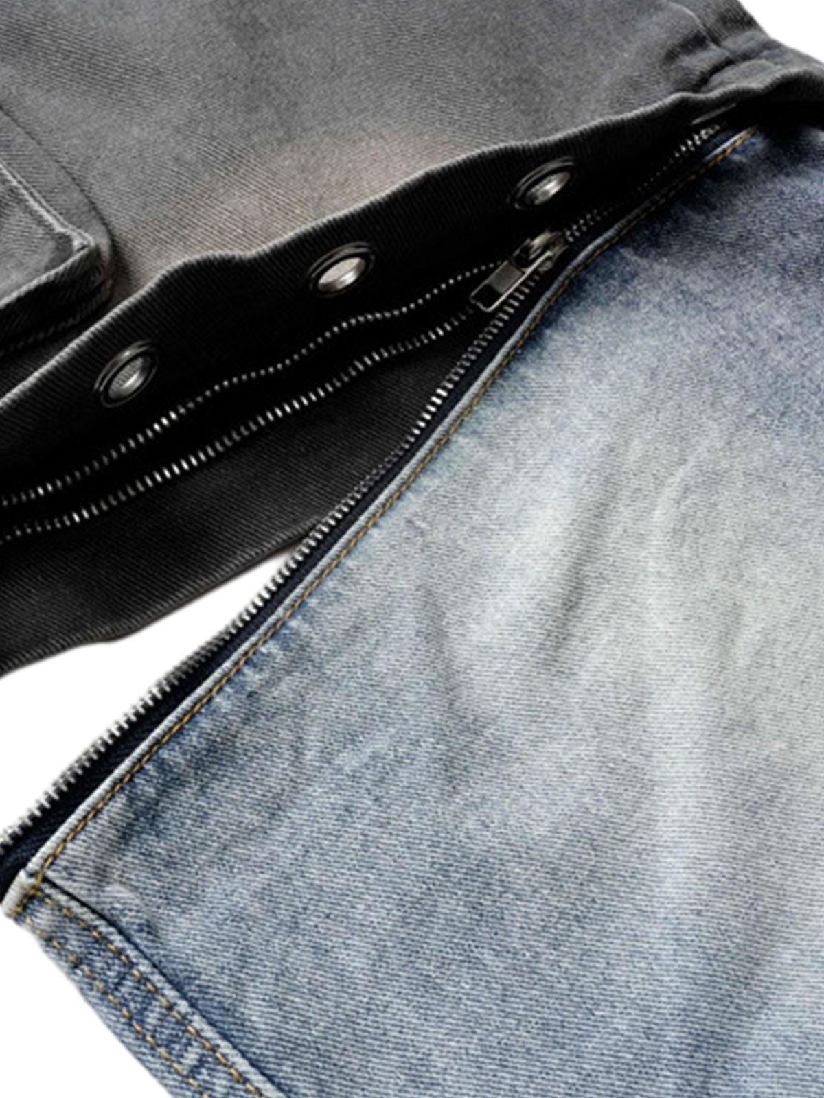 Deconstructed Detachable Split Cargo Jeans