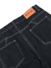 Deconstructed Multi-Pocket Cargo Straight Jeans