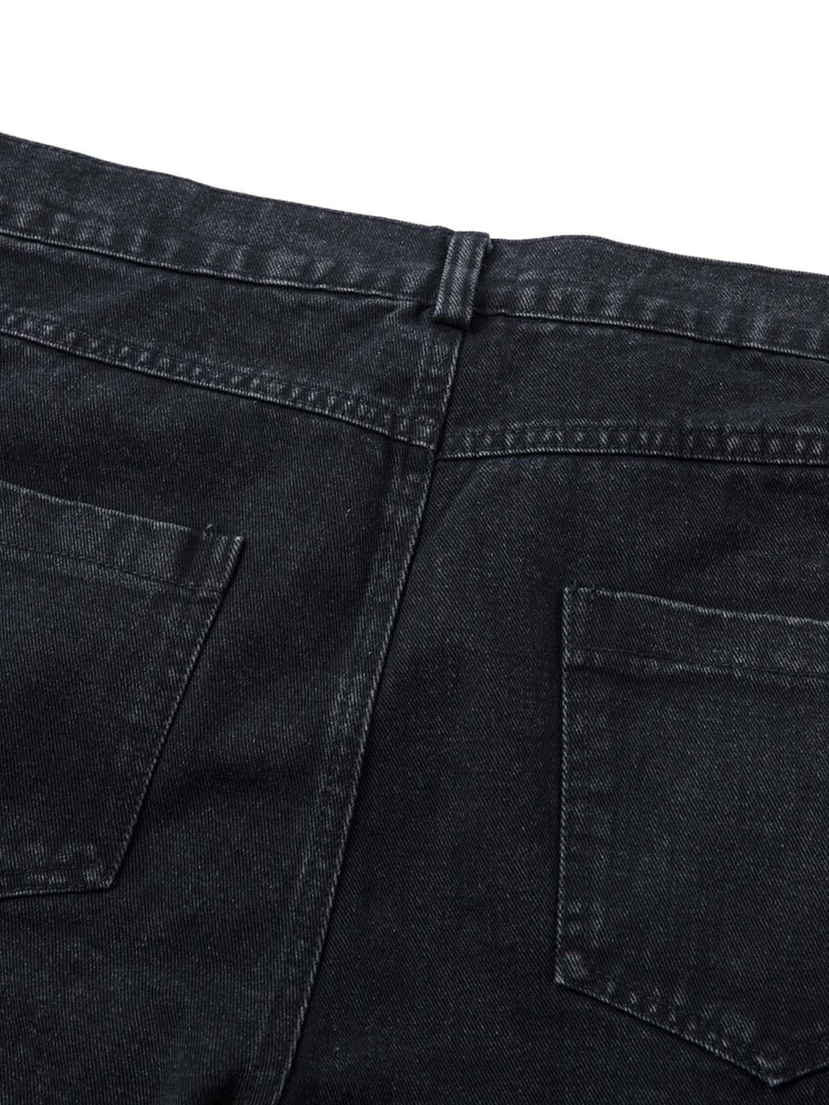 Deconstructed Split Pleated Pocket Cargo Jeans