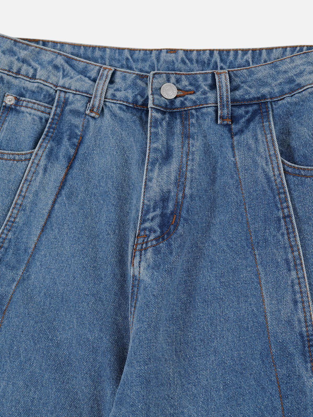 Deconstruction Design Loose Jeans