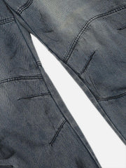 Deconstructive Design Washed Jeans