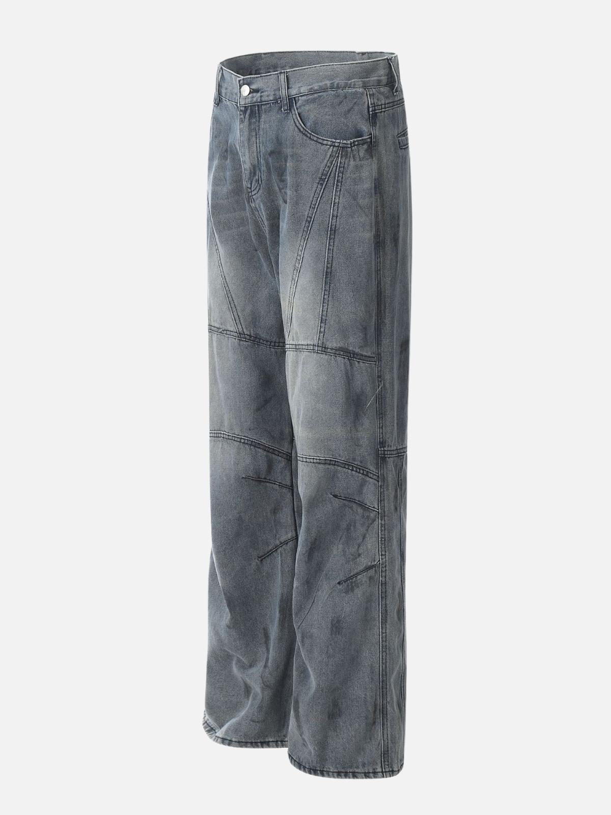Deconstructive Design Washed Jeans
