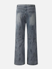 Deconstructive Design Washed Jeans