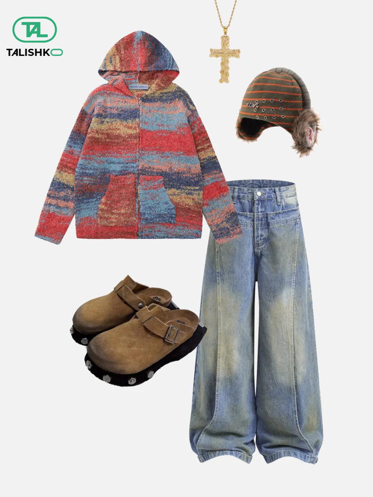 Deconstructive Patchwork Jeans