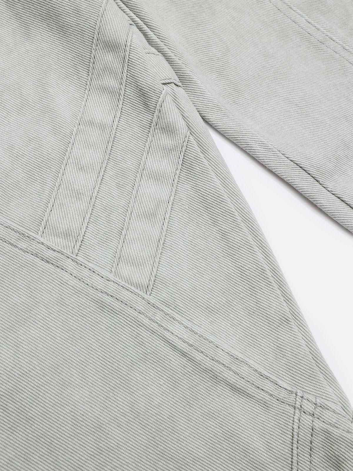 Deconstructive Patchwork Washed Jeans