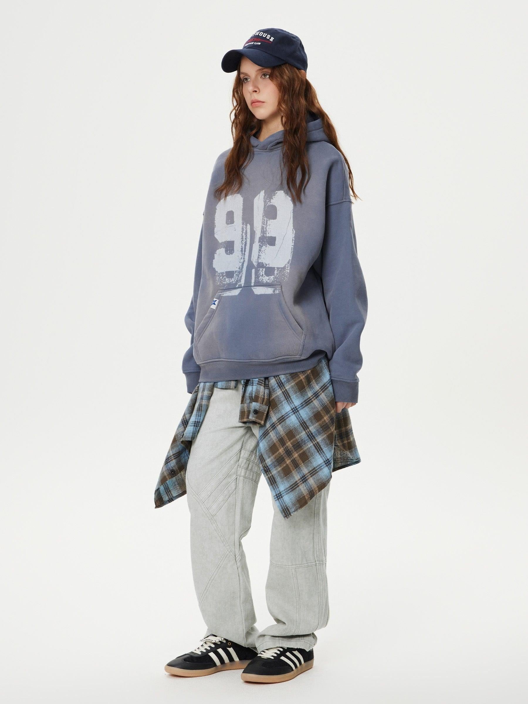 Deconstructive Patchwork Washed Jeans