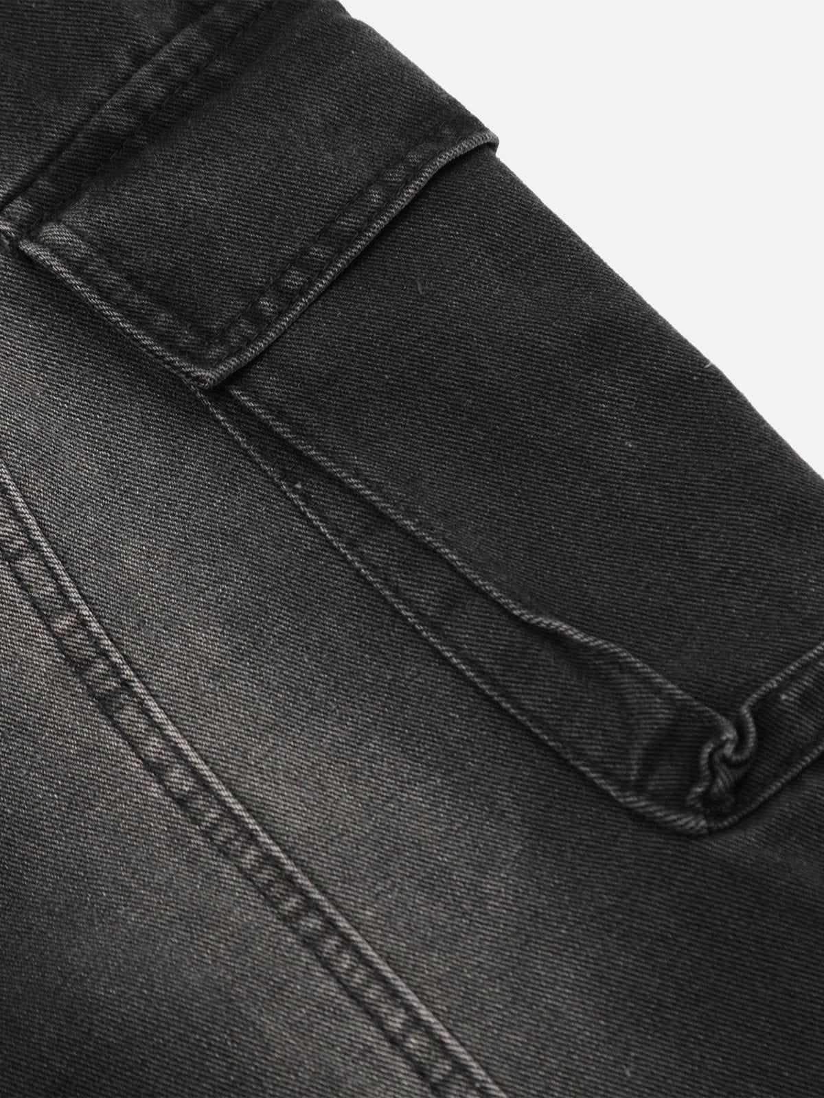 Deconstructive Washed Loose Jeans