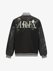 Retro Floral Embroidery Baseball Jacket