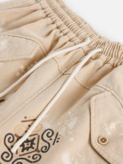 Desert Graffiti Print Shorts