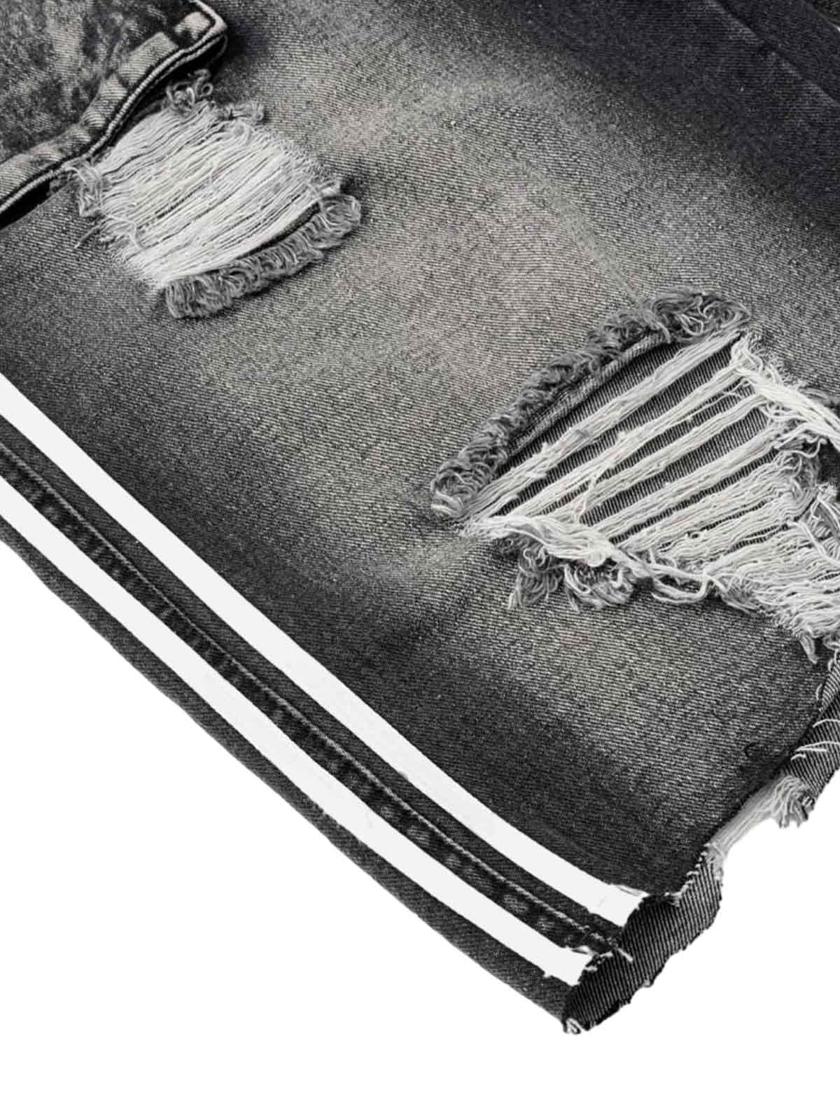 Distressed Cargo Denim Shorts