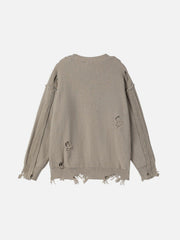 Distressed Deconstructive Patchwork Sweater