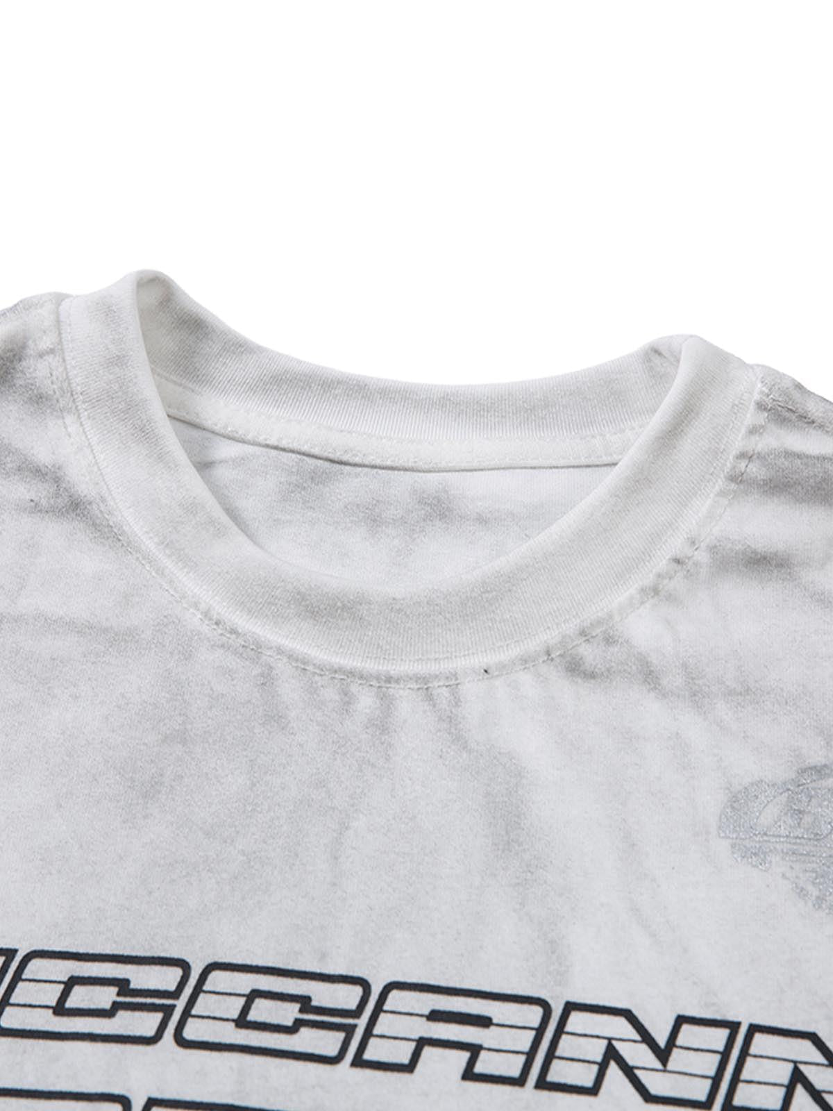 Distressed Dirty Dyed Print T-Shirt