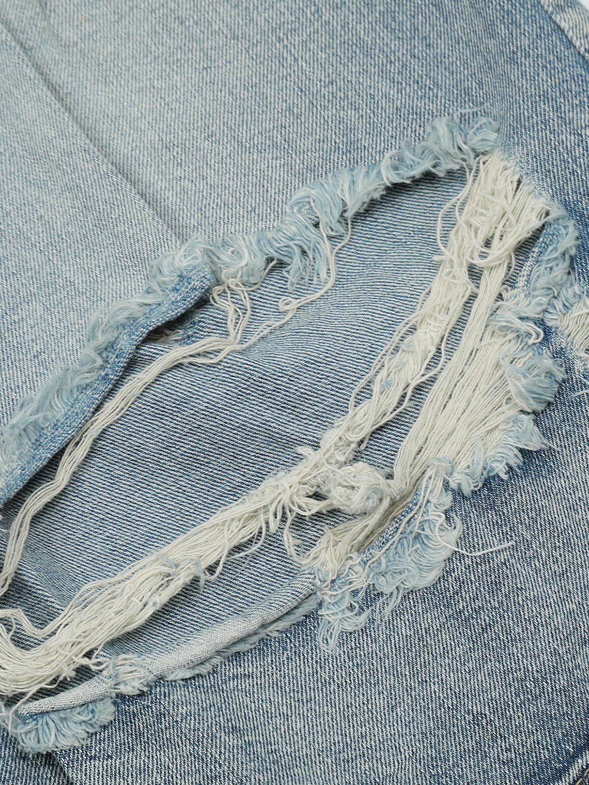 Distressed Fringe Jorts
