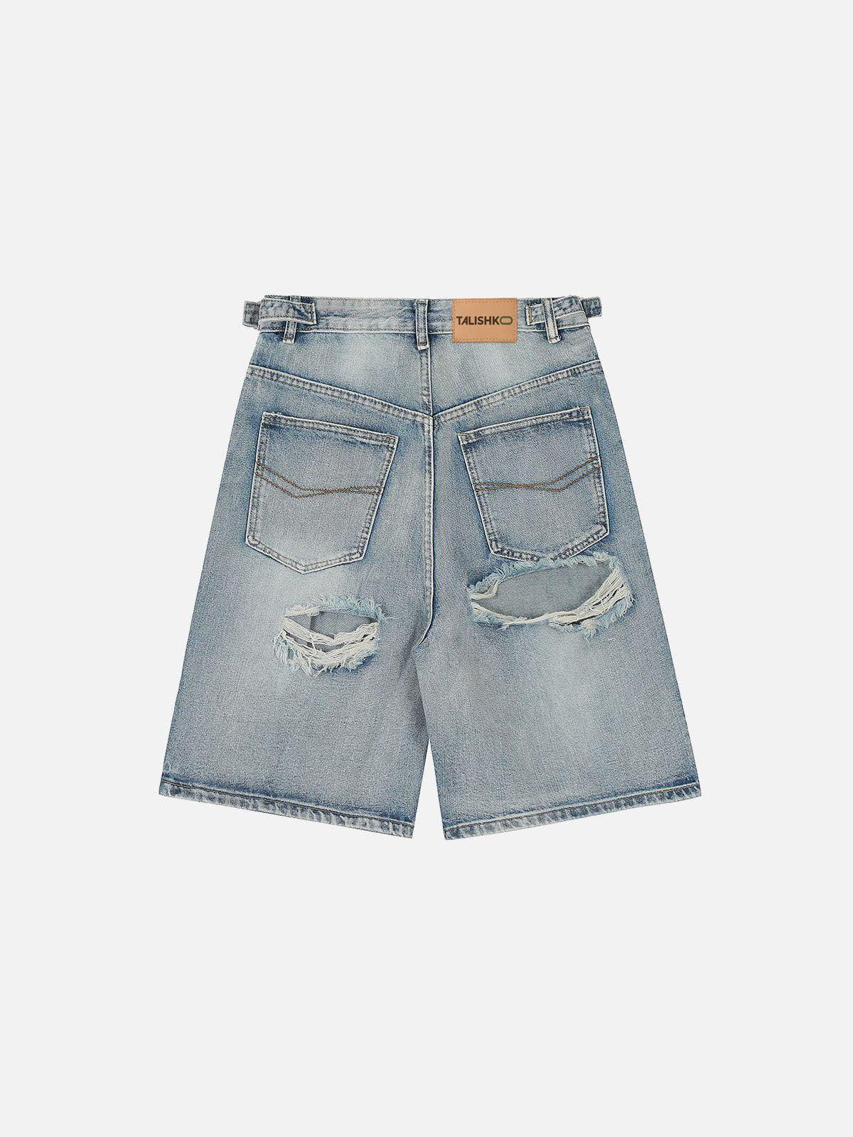 Distressed Fringe Jorts