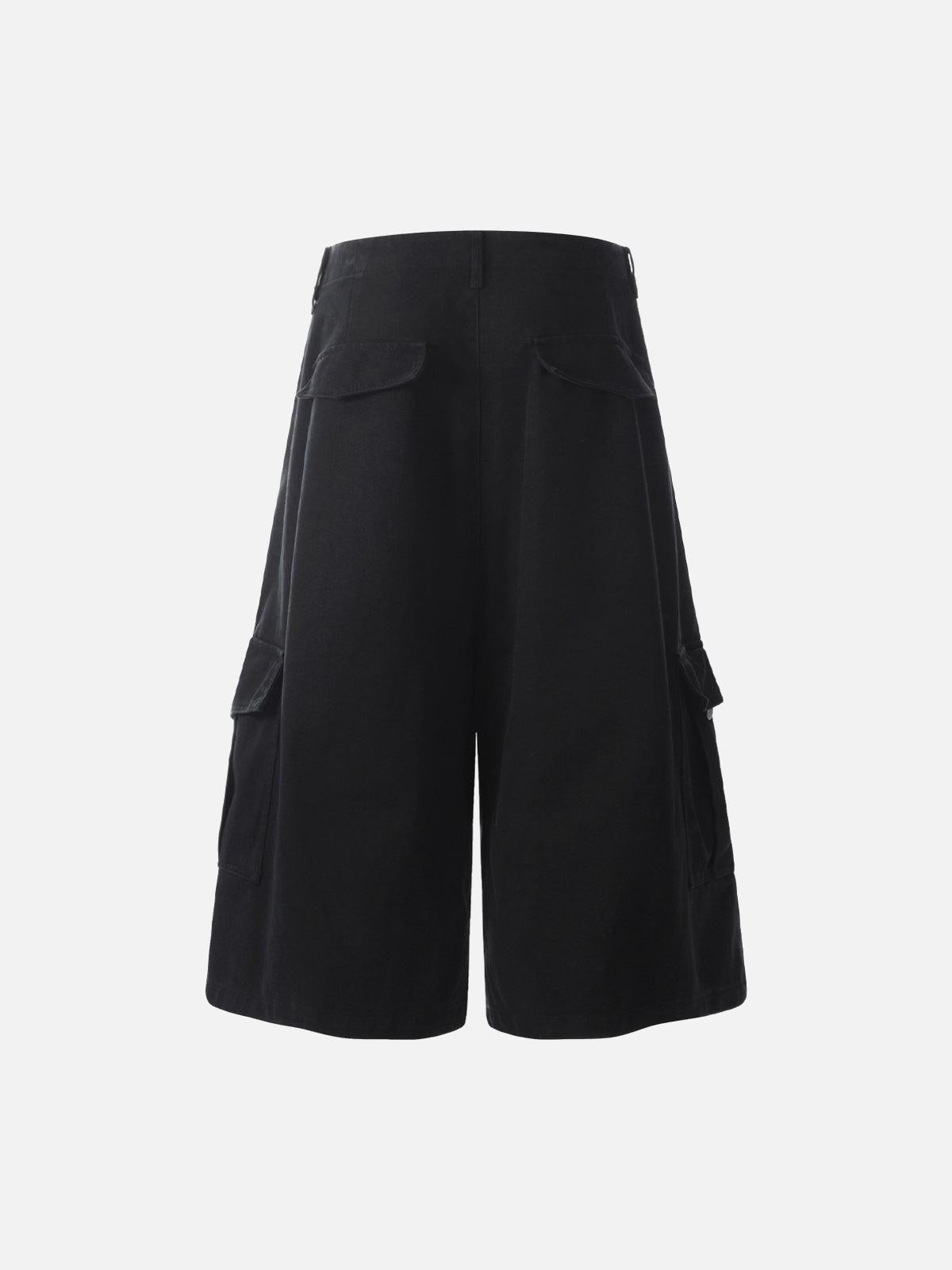 Distressed Multi-Pocket Cargo Jorts