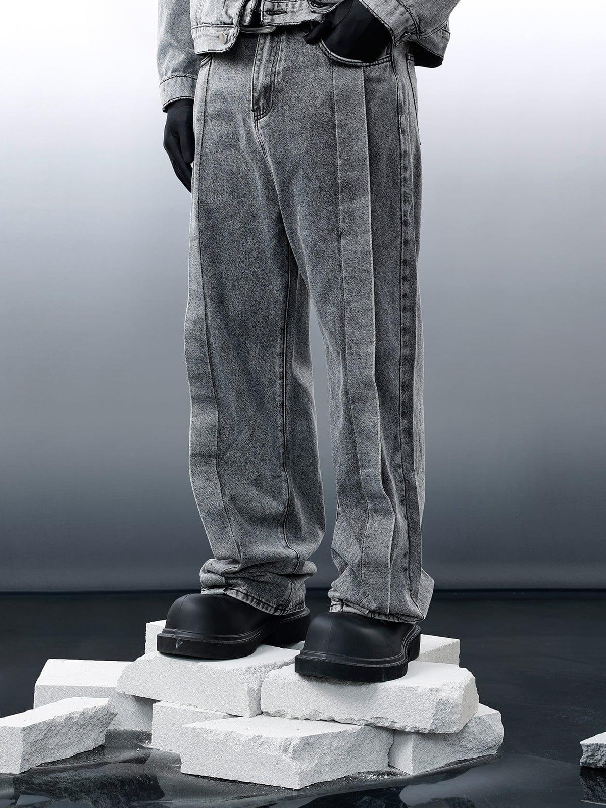 Distressed Patchwork Jeans