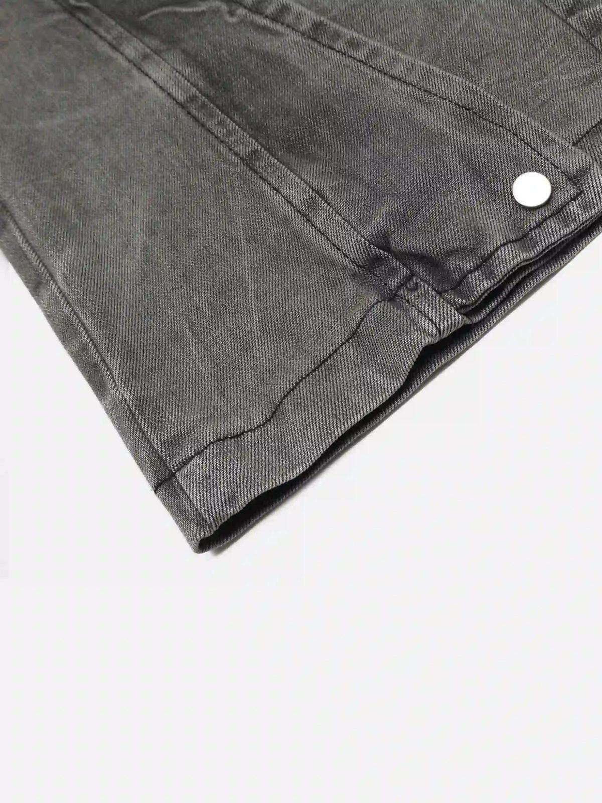 Distressed Punk Jeans With Metal Belt