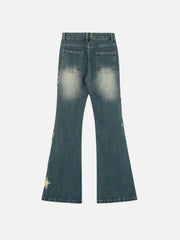 Distressed Star Heart Jeans