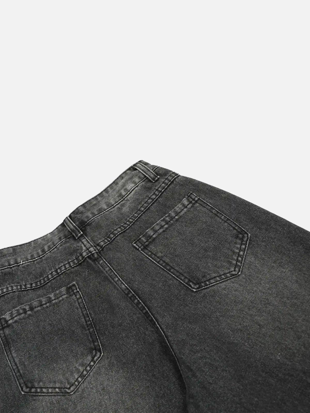 Distressed Star Patch Jeans