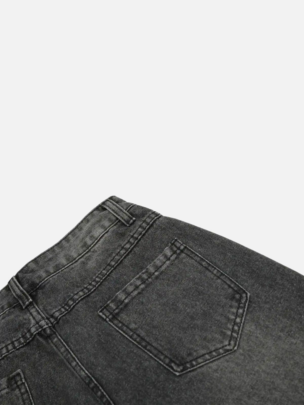Distressed Star Patch Jeans