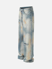 Distressed Street Hip-Hop Jeans