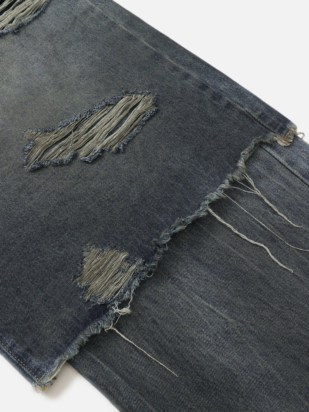 Distressed Two Layer Baggy Jeans