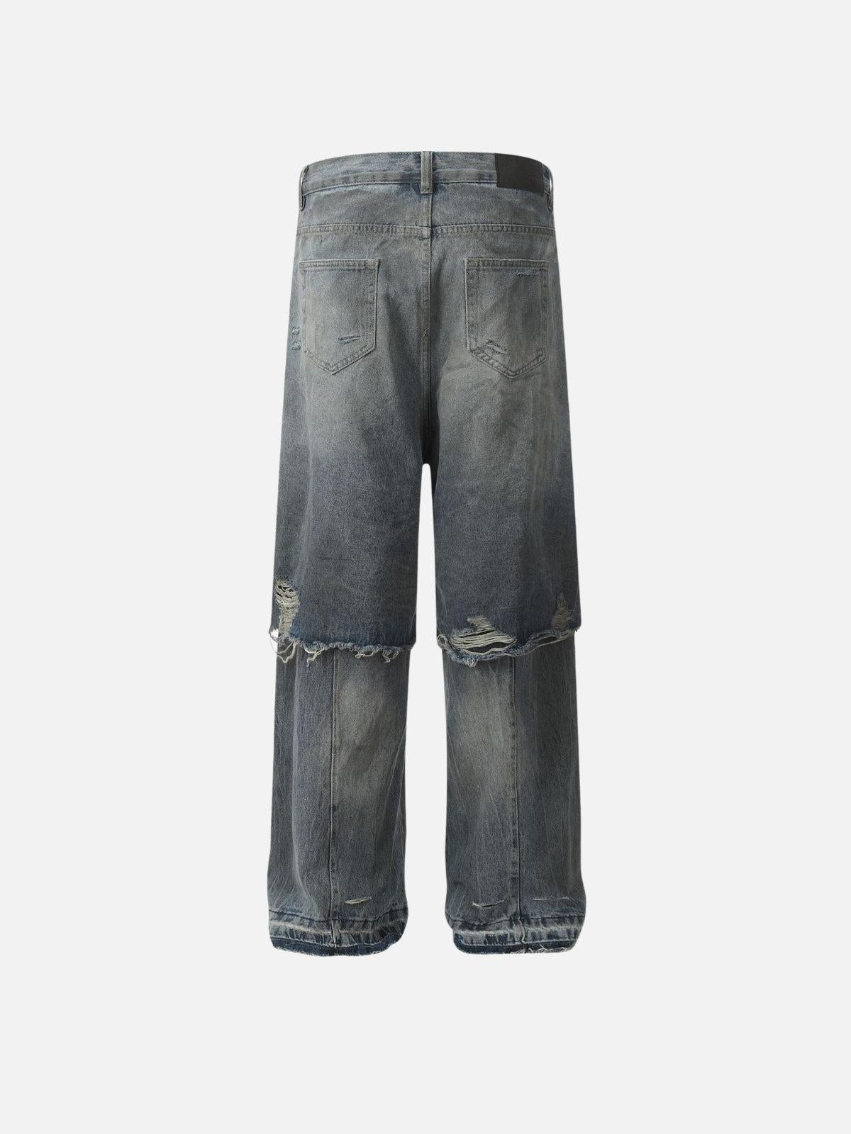 Distressed Two Layer Baggy Jeans