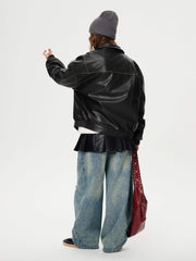Distressed Washed Barrel Jeans