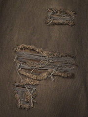 Distressed Washed Jeans