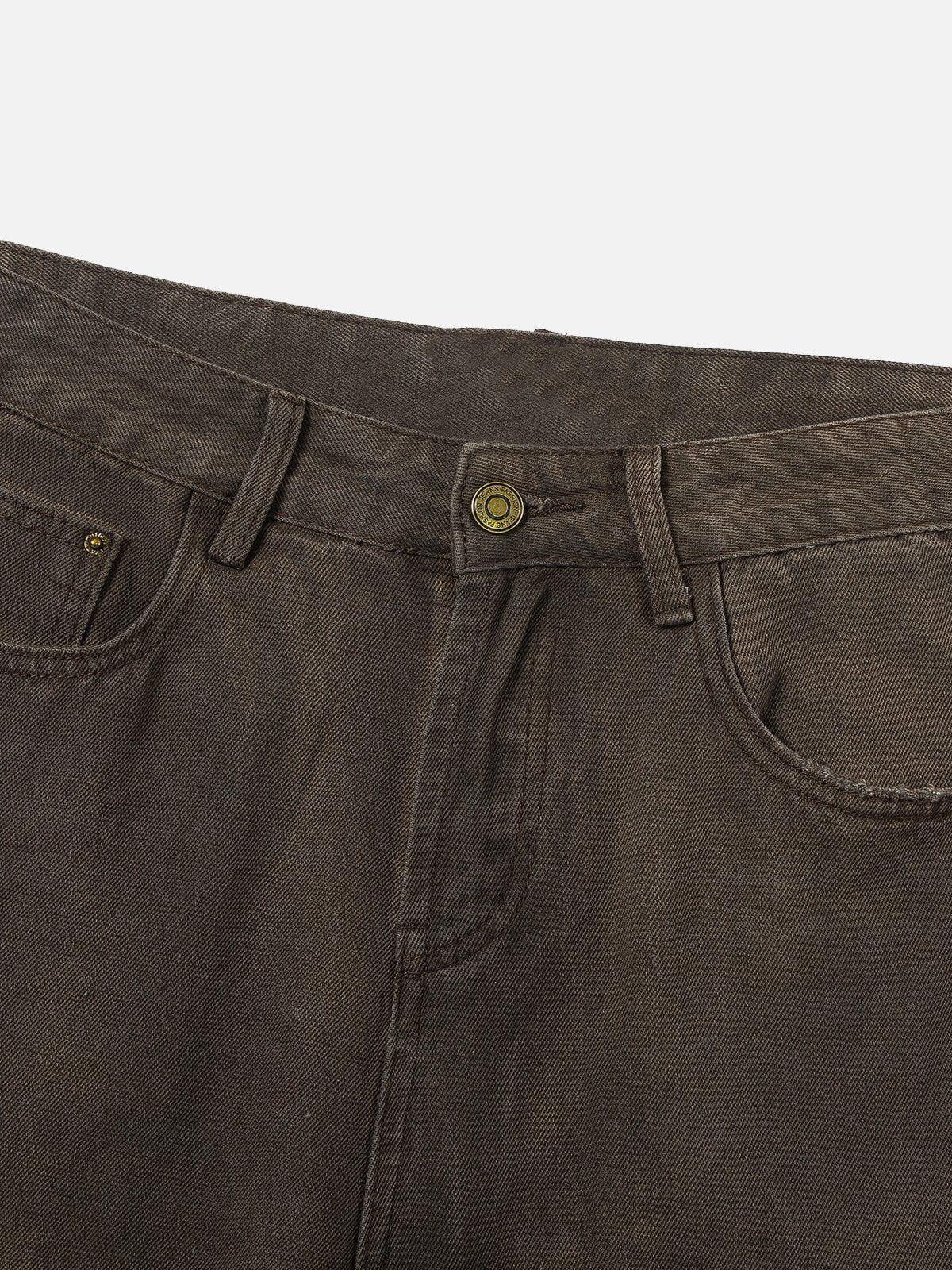 Distressed Washed Jeans