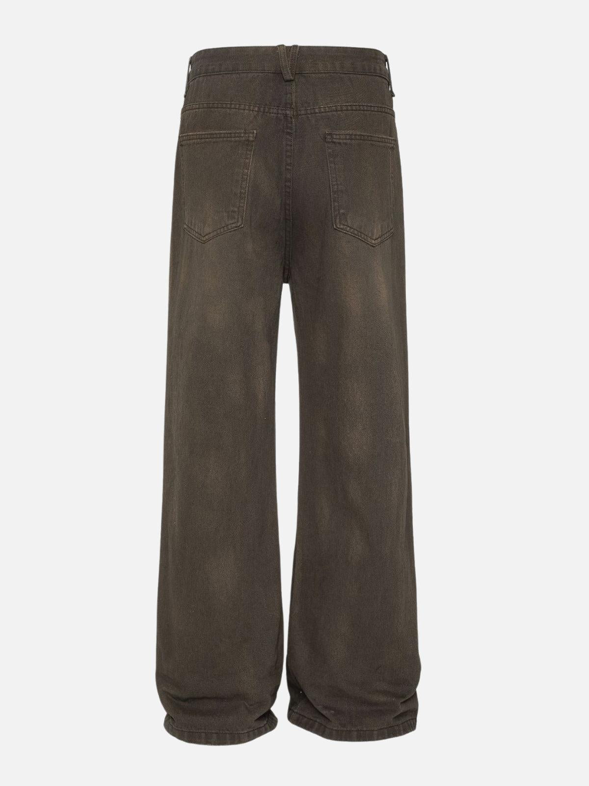 Distressed Washed Jeans