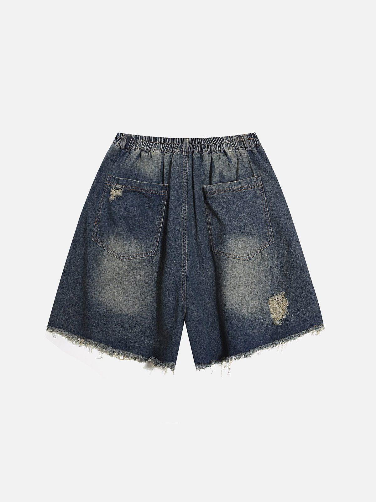 Distressed Washed Jorts