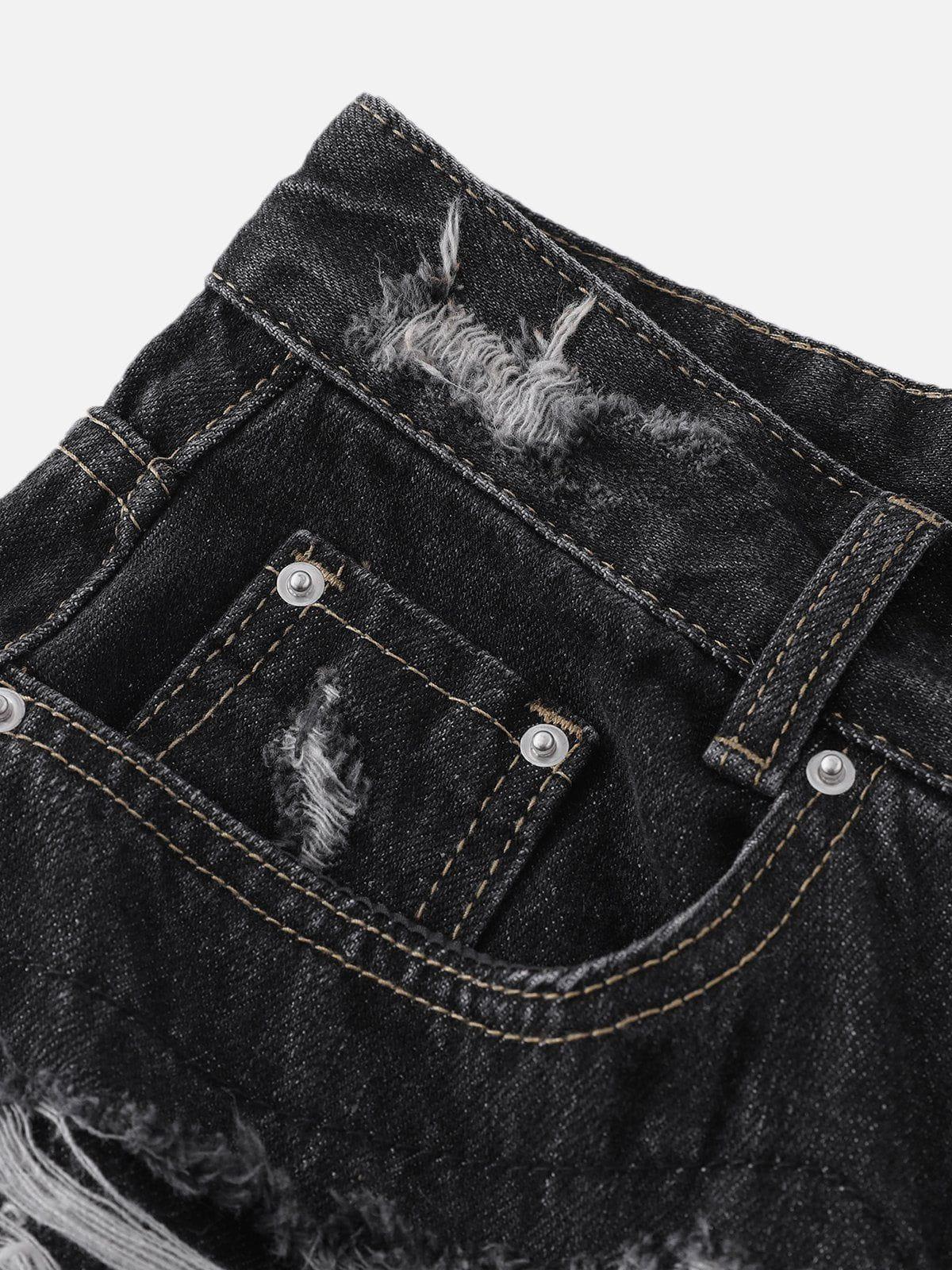 Distressed Washed Longlie Jorts