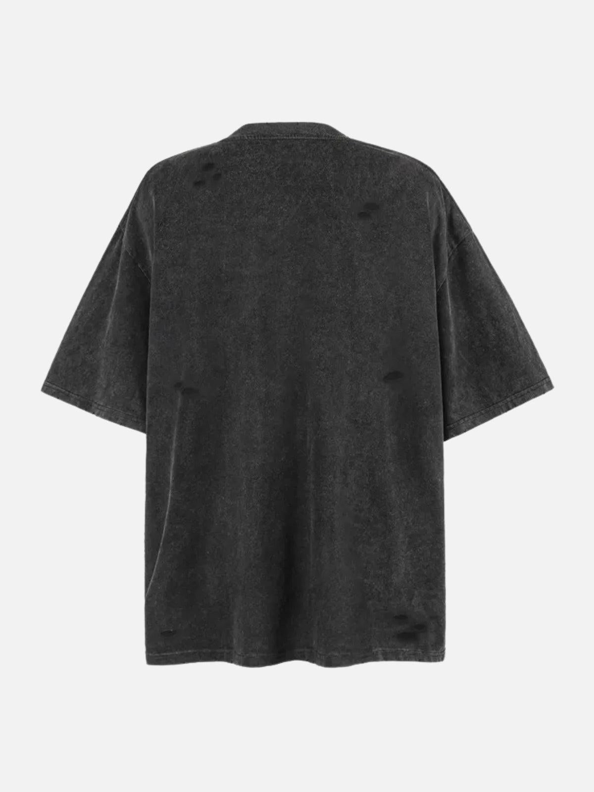 Distressed Washed Ripped Tee