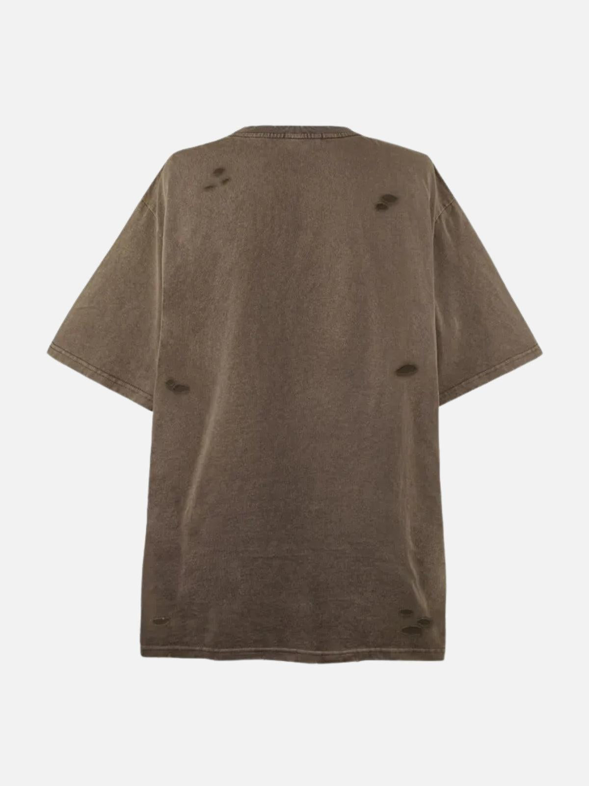 Distressed Washed Ripped Tee