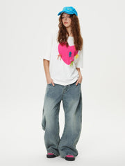 Double Waist Loose Sagging Jeans